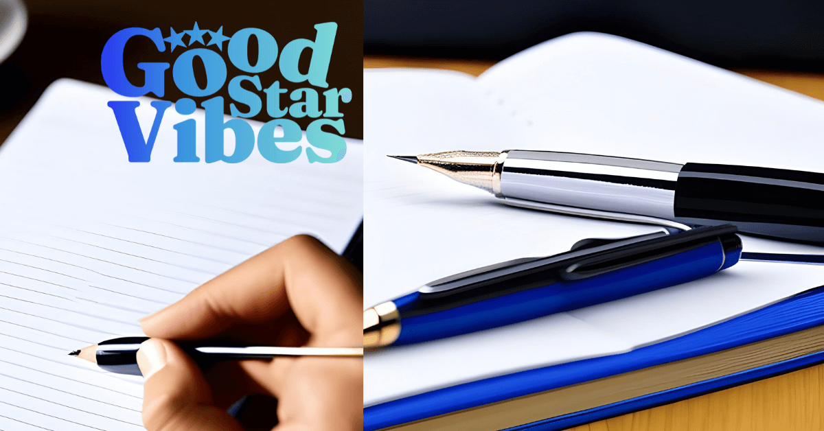 Collage of two images for the paid coverage page with pens on paper in notebooks.