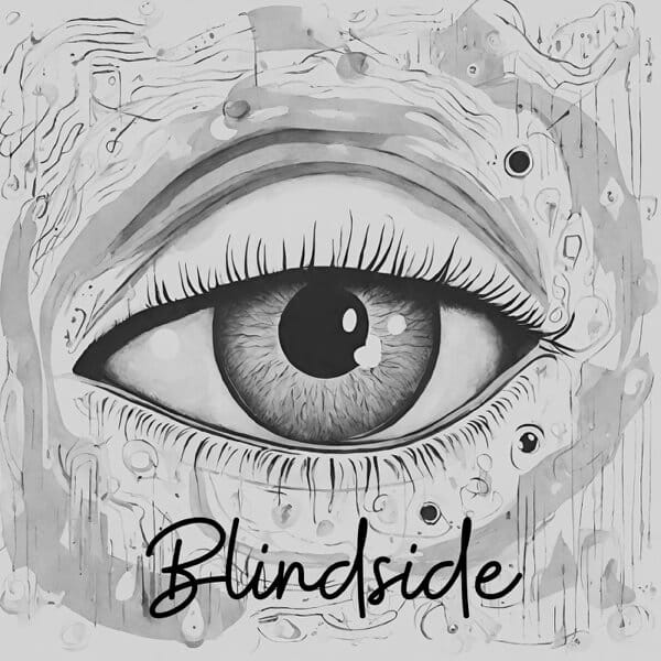 "Blindside": Solace Showcases Their Captivating Indie-Rock Sound With Their Incredible Debut Single 4 Single cover artwork for "Blindside" by Solace which is a sketch drawing of an eye.