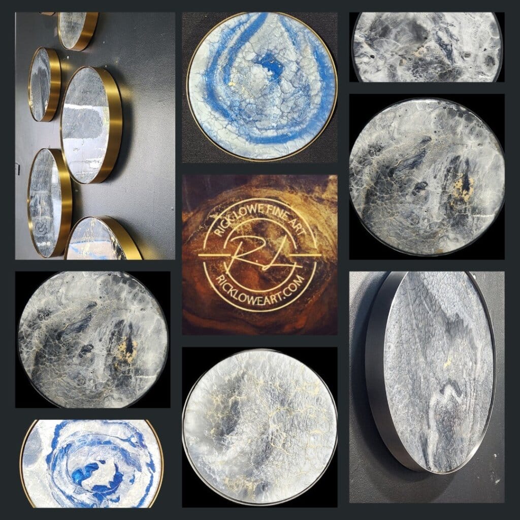 From Dreams to Art Masterpieces: Rick Lowe Art Inspires Creativity With Waves of Passion and Purpose 2 A collage of some of Rick Lowe's circle-themed artwork.