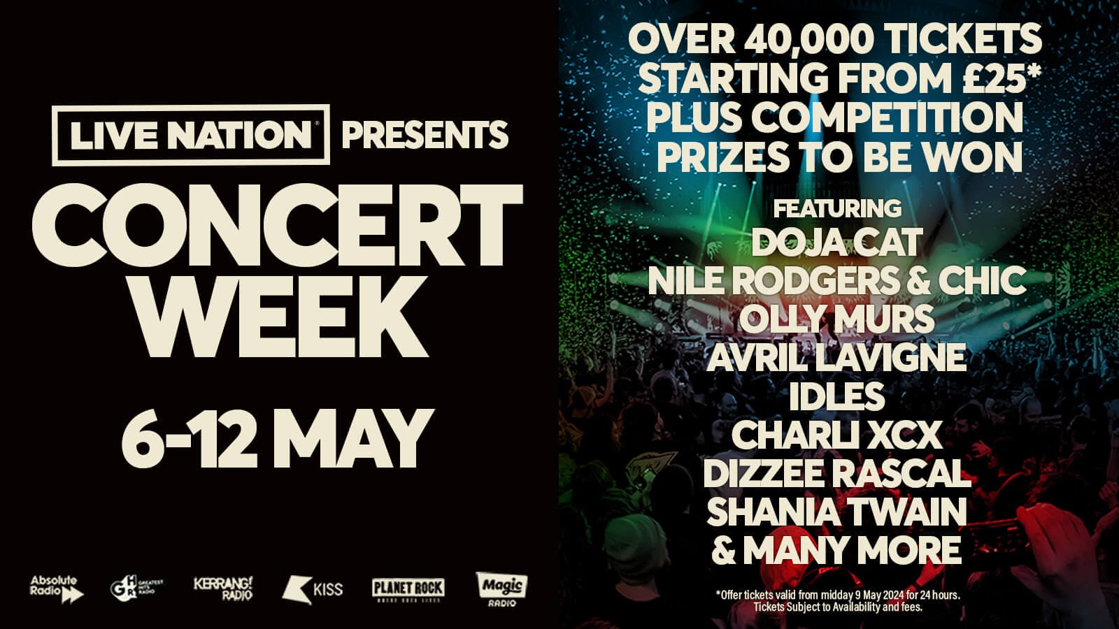 Live Nation's Concert Week to Arrive in the UK With Exciting Ticket