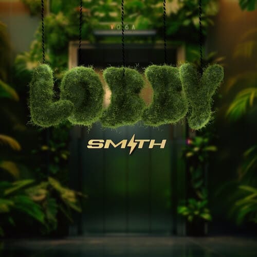 "Lobby": SMITH's Compelling New Single Reveals a Deeper and More Introspective Side 2 Official single cover artwork for "Lobby" by SMITH which sees the title of the song embossed in green hedge letters surrounded in a room full of plants with an elevator in the middle.