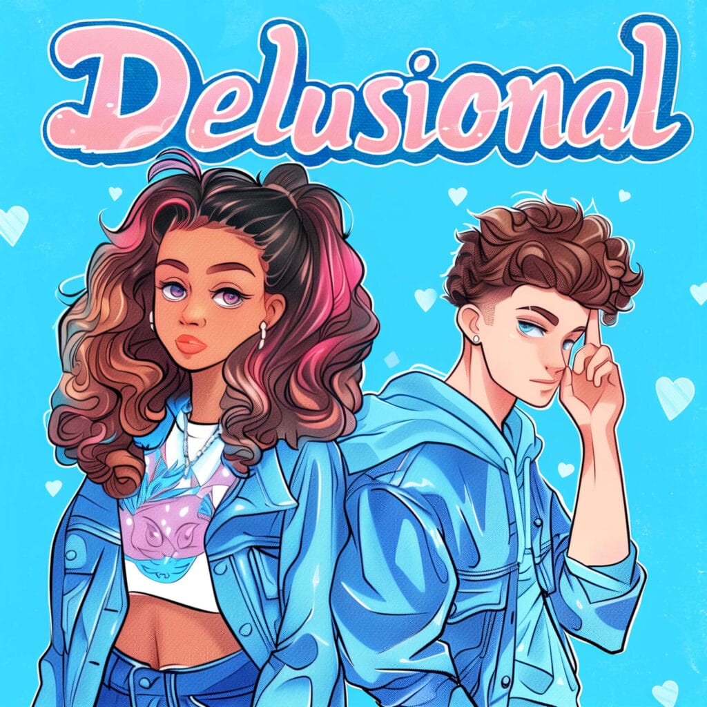 "Delusional": Scott the Pisces Brings the Heat for His Awesome New Summer Smash Single Featuring Mimi Sky 22 Single cover artwork for "Delusional" which sees Scott the Pisces and Mimi Sky in animated character style form.