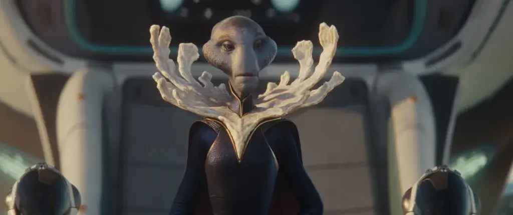 Film Review: Disney’s Lilo & Stitch (2025) Is a Nostalgic Journey That Will Make You Laugh, Cry, and Believe in ‘Ohana All Over Again 72 Grand Councilwoman coming out of her spaceship.