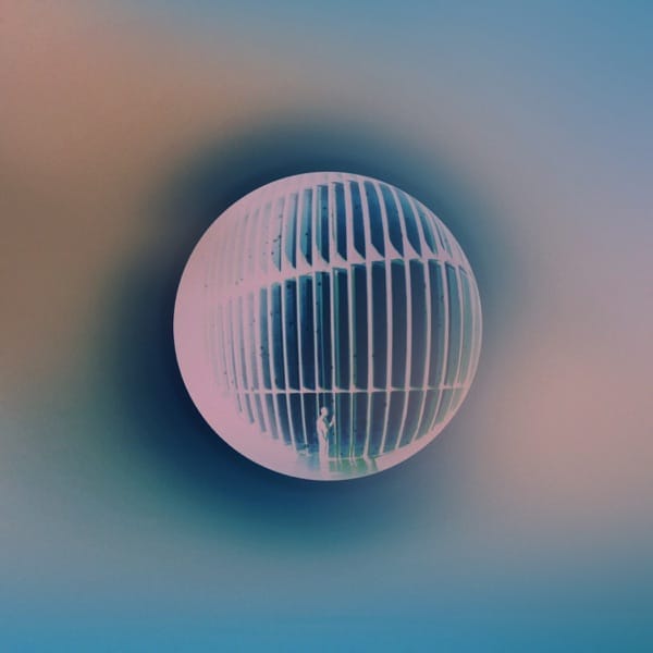 Official single cover artwork for "After All (Strung Out Version)" by Daniel Ellsworth and The Great Lakes which shoes a blue-to-brown gradient background with a circle in the middle that shows metal railings.