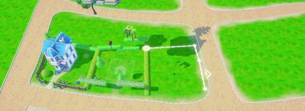 Gif from the Tamer Town trailer which shows the town building mode.