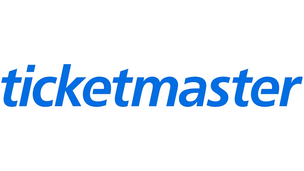 Ticketmaster logo in blue.